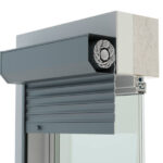 window and roller cut view, render 3d